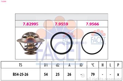 FACET 7.8299 Číslo výrobce: EPS 1.880.299. EAN: 8012510083338.