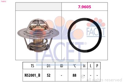 FACET 7.8312 Číslo výrobce: EPS 1.880.312. EAN: 8012510083499.