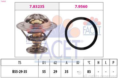 FACET 7.8323 Číslo výrobce: EPS 1.880.323. EAN: 8012510083659.