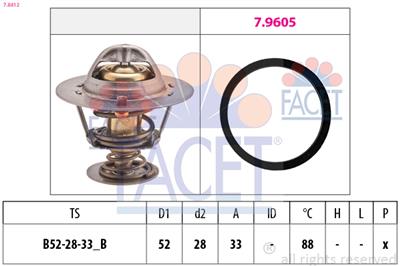 FACET 7.8412 Číslo výrobce: EPS 1.880.412. EAN: 8012510087770.