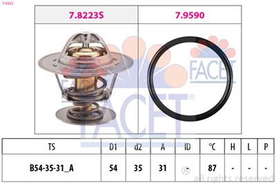 FACET 7.8432 Číslo výrobce: EPS 1.880.432. EAN: 8012510088593.