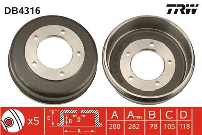 TRW DB4316 EAN: 3322937392179.