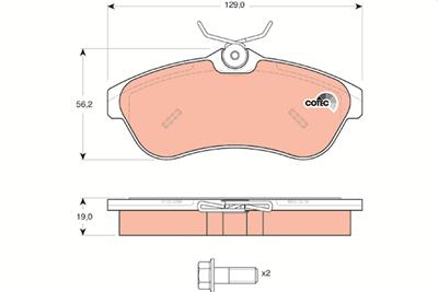 TRW GDB1496 Číslo výrobce: 23408. EAN: 3322937300556.
