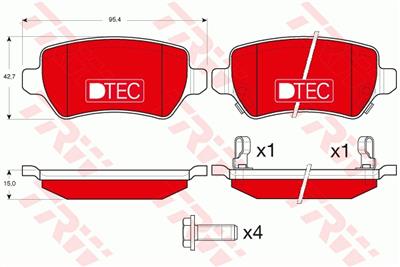 TRW GDB1515DTE Číslo výrobce: 23416. EAN: 3322938207199.