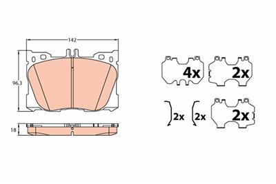 TRW GDB2150 Číslo výrobce: 22500. EAN: 3322938369903.
