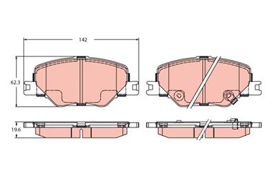 TRW GDB2424 Číslo výrobce: 22838. EAN: 3322938554958.