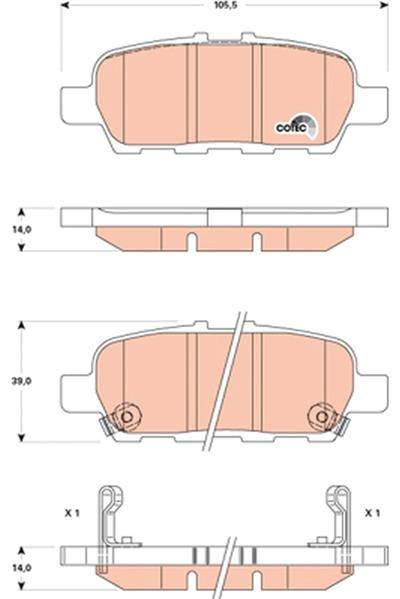 TRW GDB3508 Číslo výrobce: 23814. EAN: 3322938070960.