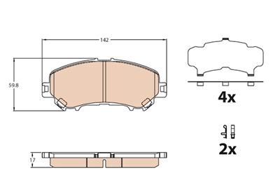 TRW GDB3631 Číslo výrobce: 24632. EAN: 3322938318031.