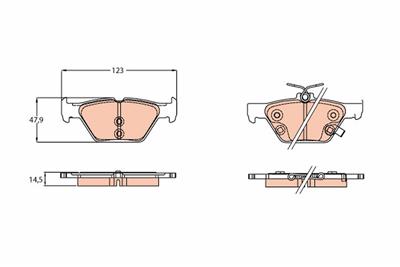 TRW GDB3639 Číslo výrobce: 22158. EAN: 3322938330521.
