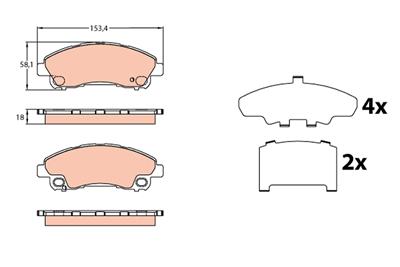 TRW GDB3644 Číslo výrobce: 29380. EAN: 3322938346515.