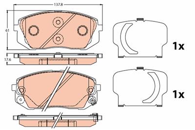 TRW GDB3647 Číslo výrobce: 24501. EAN: 3322938346584.