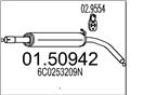 MTS 01.50942 - Stredný tlmič výfuku