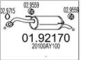 MTS 01.92170 - Koncový tlmič výfuku