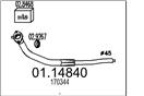 MTS 01.14840 - Výfukové potrubie