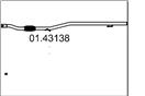 MTS 01.43138 - Výfukové potrubie