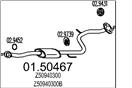 MTS 01.50467 - Stredný tlmič výfuku