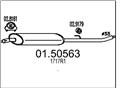 MTS 01.50563 - Stredný tlmič výfuku