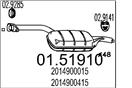 MTS 01.51910 - Stredný tlmič výfuku