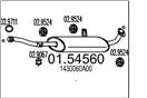 MTS 01.54560 - Stredný tlmič výfuku