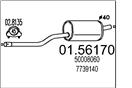 MTS 01.56170 - Stredný tlmič výfuku