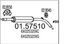 MTS 01.57510 - Stredný tlmič výfuku