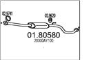 MTS 01.80580 - Stredný tlmič výfuku