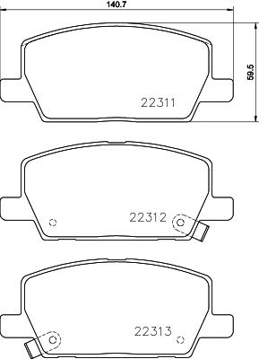 HELLA 8DB 355 040-001 Číslo výrobce: 22311. EAN: 4082300731927.