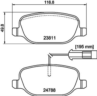 HELLA 8DB 355 015-571 Číslo výrobce: 23811. EAN: 4082300359886.
