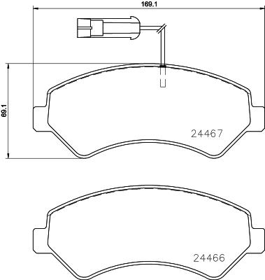 HELLA 8DB 355 023-011 Číslo výrobce: 24466. EAN: 4082300597905.