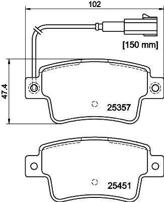HELLA 8DB 355 019-801 Číslo výrobce: 25357. EAN: 4082300403619.
