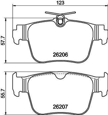 HELLA 8DB 355 040-851 Číslo výrobce: 26206. EAN: 4082300732771.