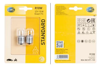 HELLA 8GA 002 071-133 Číslo výrobce: R10W. EAN: 4082300244441.