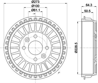 HELLA 8DT 355 303-201 Číslo výrobce: 61464. EAN: 4082300606911.