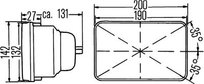 HELLA 1AE 003 427-011 Číslo výrobce: E1 24523. EAN: 4082300048100.