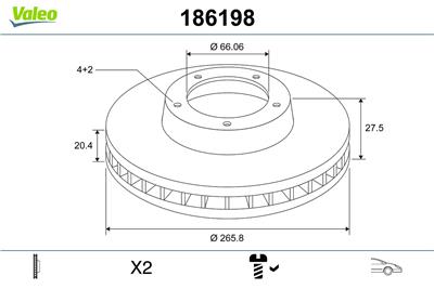 VALEO 186198 Číslo výrobce: DF 336. EAN: 3276421861989.
