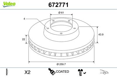 VALEO 672771 EAN: 3276426727716.