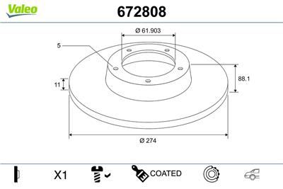 VALEO 672808 EAN: 3276426728089.
