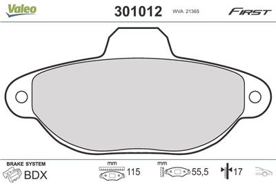 VALEO 301012 EAN: 3276423010125.