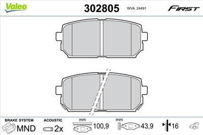 VALEO 302805 EAN: 3276423028052.