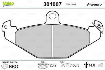 VALEO 301007 EAN: 3276423010071.