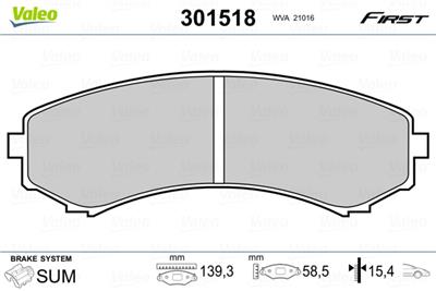 VALEO 301518 EAN: 3276423015182.