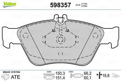 VALEO 598357 Číslo výrobce: 21195. EAN: 3276425983571.