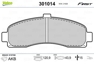 VALEO 301014 EAN: 3276423010149.