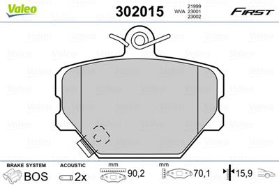 VALEO 302015 EAN: 3276423020155.