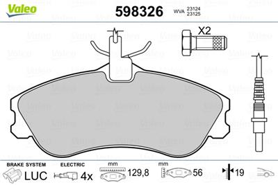 VALEO 598326 Číslo výrobce: 23124. EAN: 3276425983267.