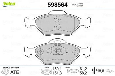 VALEO 598564 Číslo výrobce: 23202. EAN: 3276425985643.