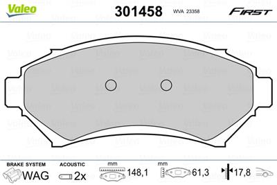 VALEO 301458 EAN: 3276423014581.