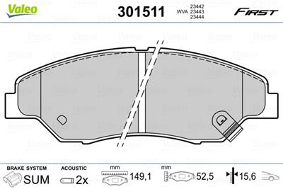VALEO 301511 EAN: 3276423015113.