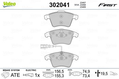 VALEO 302041 EAN: 3276423020414.