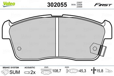 VALEO 302055 EAN: 3276423020551.